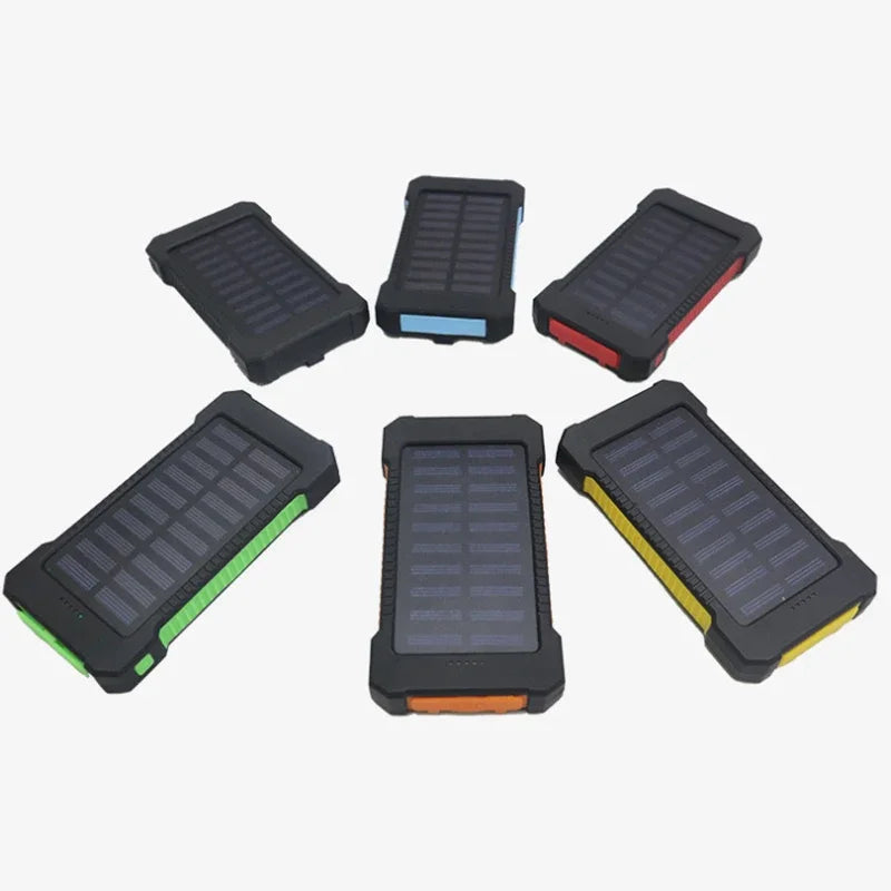 Solar Power Bank 100000mAh Waterproof Portable Solar Panel Charger Powerbank for iPhone16 Samsung Huawei Xiaomi External Battery