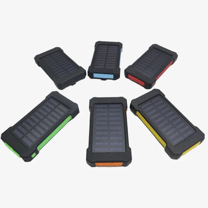 Solar Power Bank 100000mAh Waterproof Portable Solar Panel Charger Powerbank for iPhone16 Samsung Huawei Xiaomi External Battery
