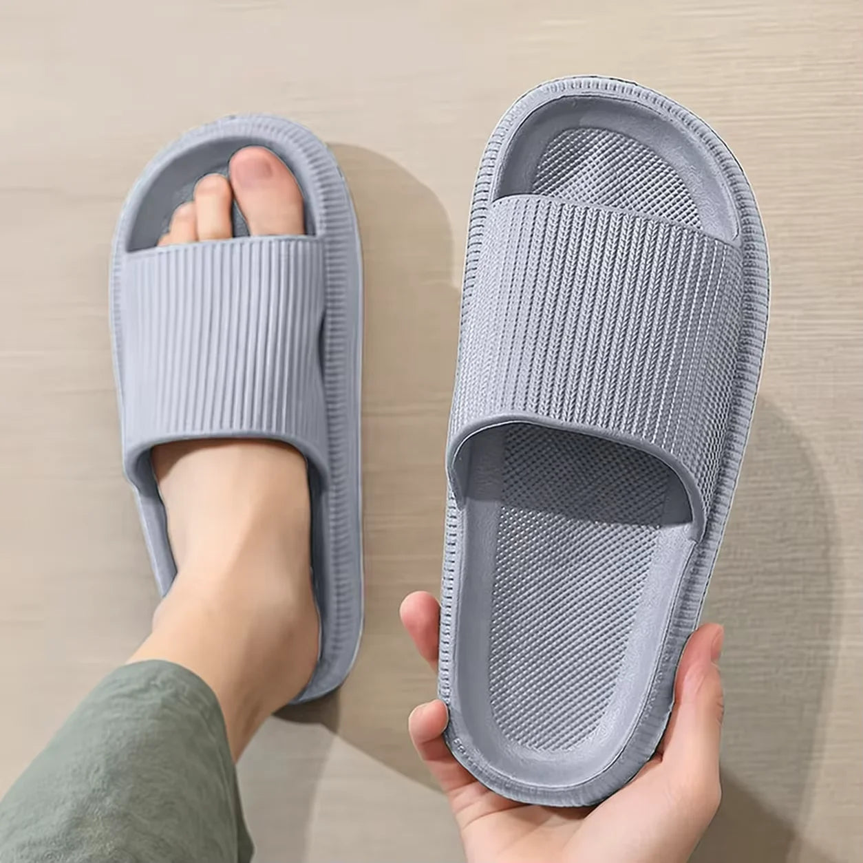 Women's Slippers EVA Soft Thick Soled Summer Fashion Slippers & Men's  Slides Beach Sandals