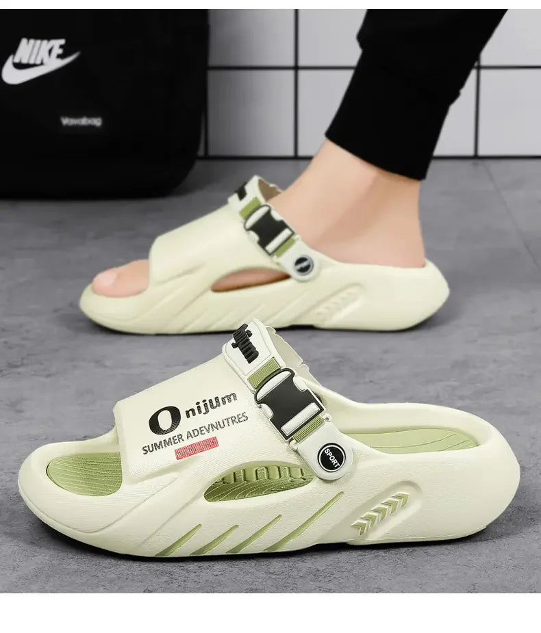 Male Flip Flops Massage Slippers Indoor Beach Clogs Outdoor Comfortable Sandals Soft Slides Men Casual Shoes Women Home Slippers