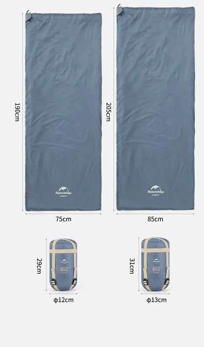 Naturehike Sleeping Bag LW180 Ultralight Cotton Sleeping Bag Waterproof Hiking Sleeping Bag Summer Outdoor Camping Sleeping Bag