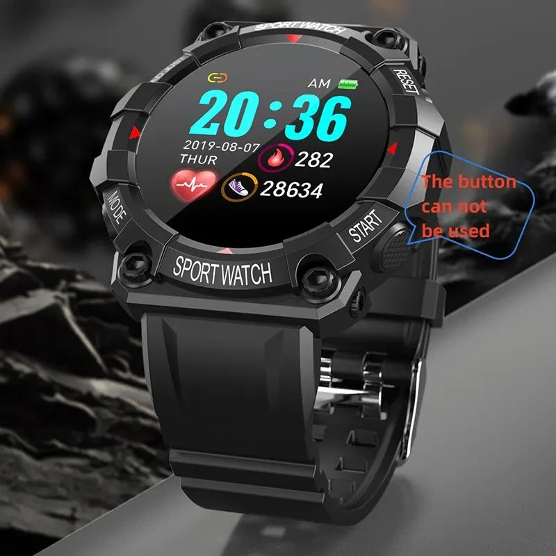 Black Smart Watch Sports Bluetooth Reminder With Color Screen Health Monitoring Fd68s Wearable Fitness Tracker