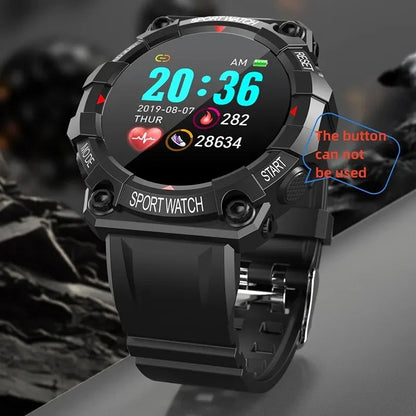 Black Smart Watch Sports Bluetooth Reminder With Color Screen Health Monitoring Fd68s Wearable Fitness Tracker