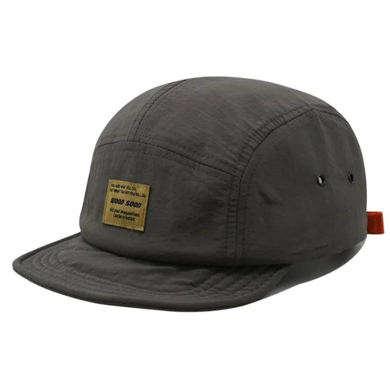 Japanese-style short-brim baseball cap for spring and summer, quick-dry, sun-protective, unisex street soft-brim sun hat