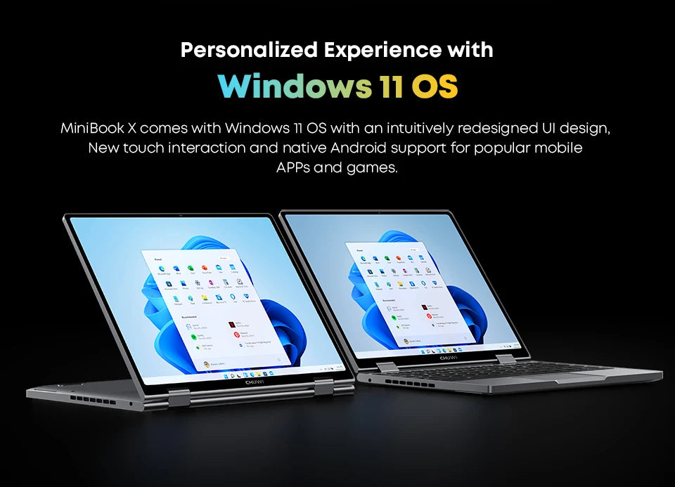 CHUWI MiniBook X Laptop Tablet PC 2 In 1 12GB LPDDR5 512G SSD Intel N100 10.51 Inch FHD IPS Screen 1920*1200 Windows 11 Notebook