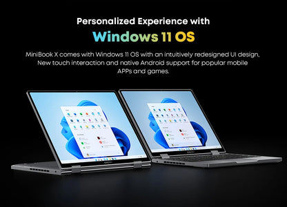 CHUWI MiniBook X Laptop Tablet PC 2 In 1 12GB LPDDR5 512G SSD Intel N100 10.51 Inch FHD IPS Screen 1920*1200 Windows 11 Notebook