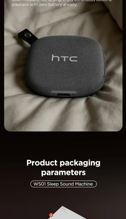 HTC WS01 Pillow Speaker Bluetooth Long Battery Built-in White Noise Sound Ultra-Thin Wireless Portable Speaker For Side Sleeper