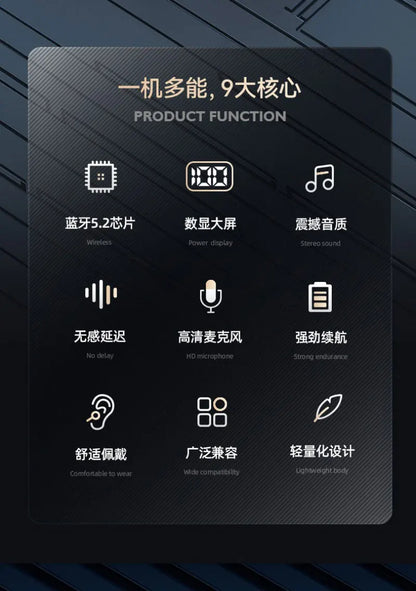Wireless Bluetooth Earbuds Touch Control Headphones Noise Reduction Power Display Earphones for iPhone In Ear TWS Headset