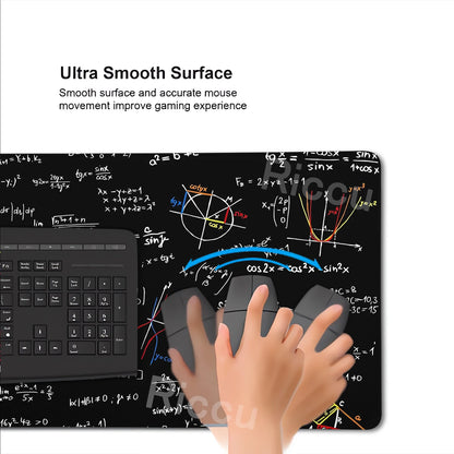 Formula Science Mousepad XXL Black Desk Mats MousePads Keyboard Pad Geometric Math Formula Gamer Anti-slip PC Extended Table Mat