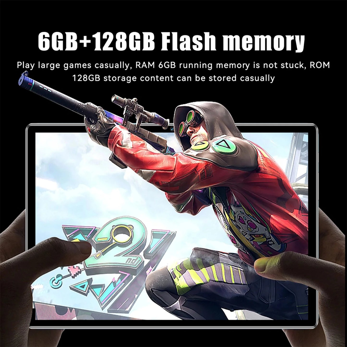 BDF-H39 New Upgraded Version 5G Android Tablets 10.1 Inch Octa Core 6GB+128GB Rom 4G Dual SIM Dual WiFi Education Tablet 6000mAh