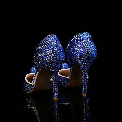 Ins Fashion Runway Show Luxury High Heel Color Hot Diamond Gradient Women'S Shoes Sandal Blingbling Wedding Shoes Dinner Pumps