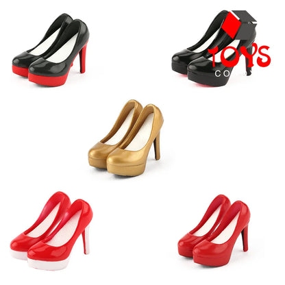 1/6 Fashion Girl High Heel Shoes for Female Women Simulation Stiletto Court Shoes Model for 12"Phicen Tbleague Body Doll