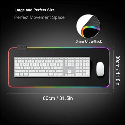 RGB Gaming Mousepad Space Mouse Mats LED Large Gamer Mousepads Keyboard Pads Luminous Desk Mat Final Fantasy Mouse Pad Backlit