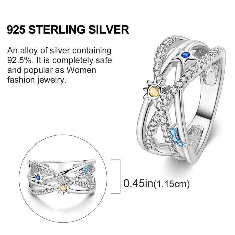 2026 New 925 Sterling Silver Rings Zircon Sparkling CZ Rings Rings For Women Original Wedding Fine Jewelry Accessories Gifts