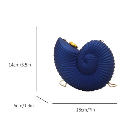Fashion Lipstick Bag Ladies Gold Conch Dinner Bag High Quality Acrylic Super Mini Crossbody Bag Women Cute Fun Creative Handbag
