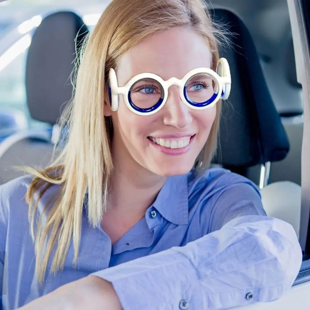 Anti Motion Sickness Anti-Nausea Smart Glasses Anti-Dizziness Eyewear Natural Nausea Relief Glasses for Kids Adults Carsickness
