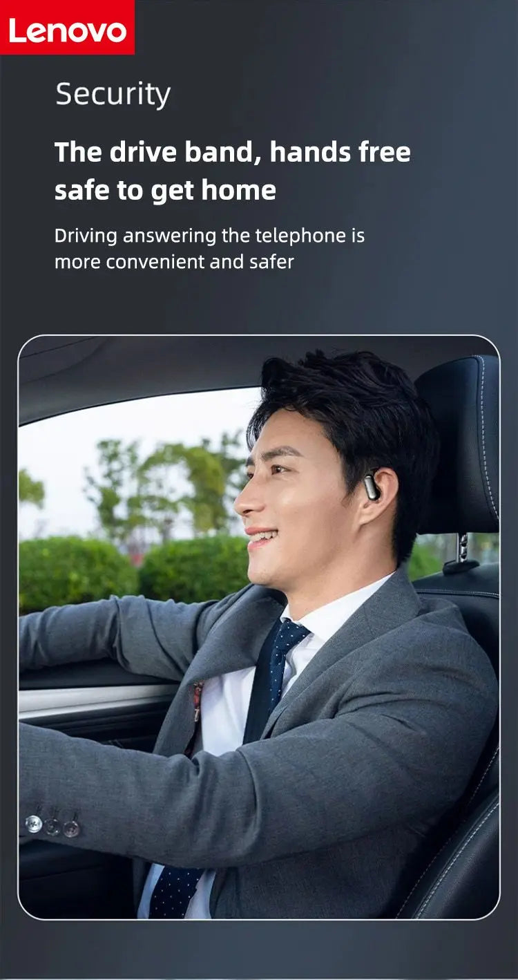 Lenovo A520 Wireless Bluetooth Earbuds Mini Touch Control Headphones HD Stereo Sound Built-in LED Light Portable Earphones