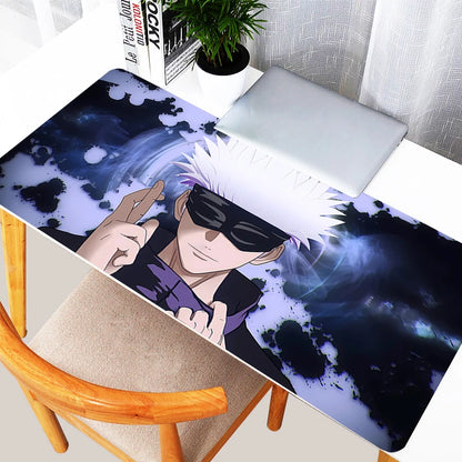 Mouse Pad Laptop Purple Japan Anime Gojo Mousepad XXL Non Slip Keyboard Rug PC J-jujutsu K-kaisen Extended Desk Mat For Boy Gift