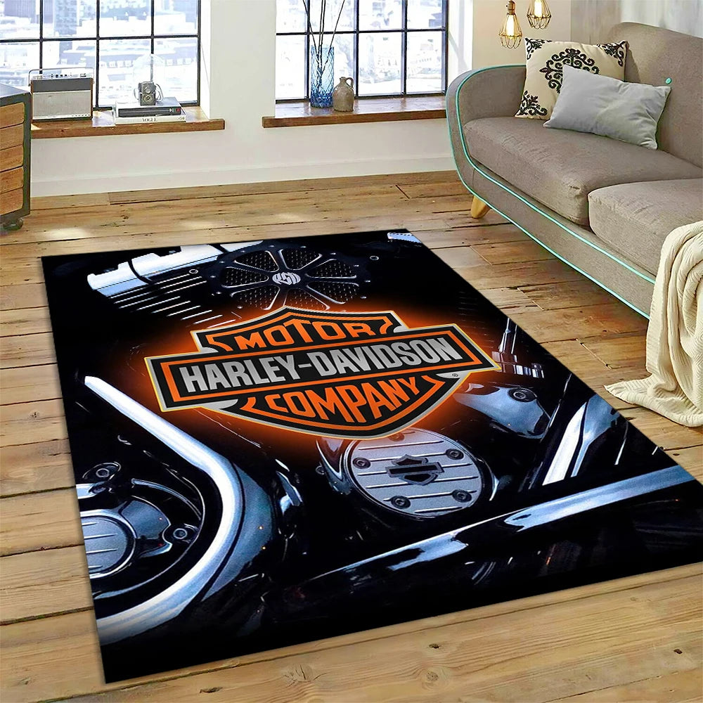 27 Style Harley-y Motorcycle Logo Rug Carpet for Living Room Bedroom Home Decor,floor Mat Non-slip for Sofa Doormat Gift kids