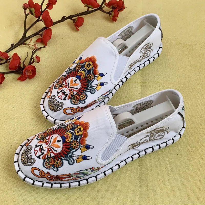 Hanfu Shoes for Women Sneakers Men Ethnic Style Embroidery Chinese style Streetwear Fashion Casual Vintage Old Beijing Shoes