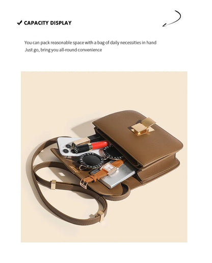 Luxury Designer Tofu Bags Square Bag One Shoulder Crossbody Bag Fashion Handbags Top Quality Genuine Leather Women's Bag Chic