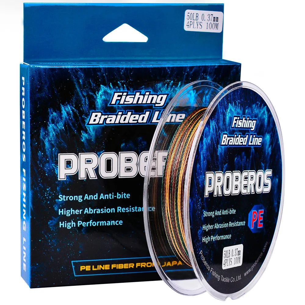 New Daima 4 series 100 meters fishing line, camouflage green PE line 0.6 #-10 #braided line fishing gear fishing line wholesale