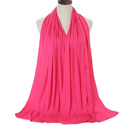 Ramadan Modal Cotton Jersey Hijabs For Woman Long Muslim Shawl Plain Soft Turban Niqab Head Wraps Scarf Women Hijab