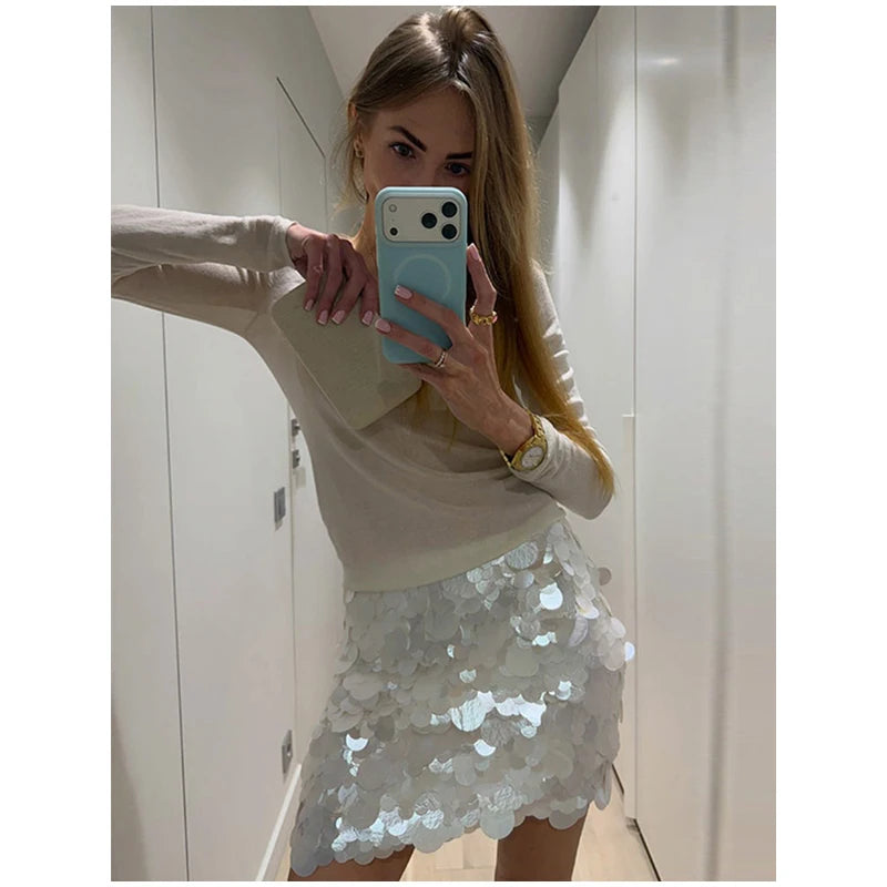 Sexy Sequin Sling Slim Short Dress Women Chic Sleeveless Off Shoulder Slim Dresses 2026 Lady Evening Party Club Vestidos New