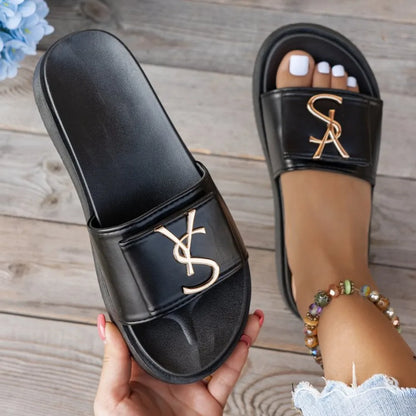 Slippers Luxury Shoes Women Platform Design Slides Fashion Letters Ladies Shoes Casual Slipper Outside Non-slip Slippers Sandals