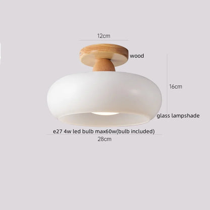 IWHD Home Lighting LED Ceiling Lights Decoration Aisle Porch Living Room Light Fixtures Nordic Ceiling Lamp Resin Copper Lustres