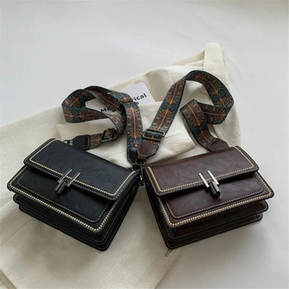 Mini Cross-Body Bags for Women, Adjustable Strap, Small Square Design Purse, Fashion Shoulder Bag, New Designer Mini Leather Bag