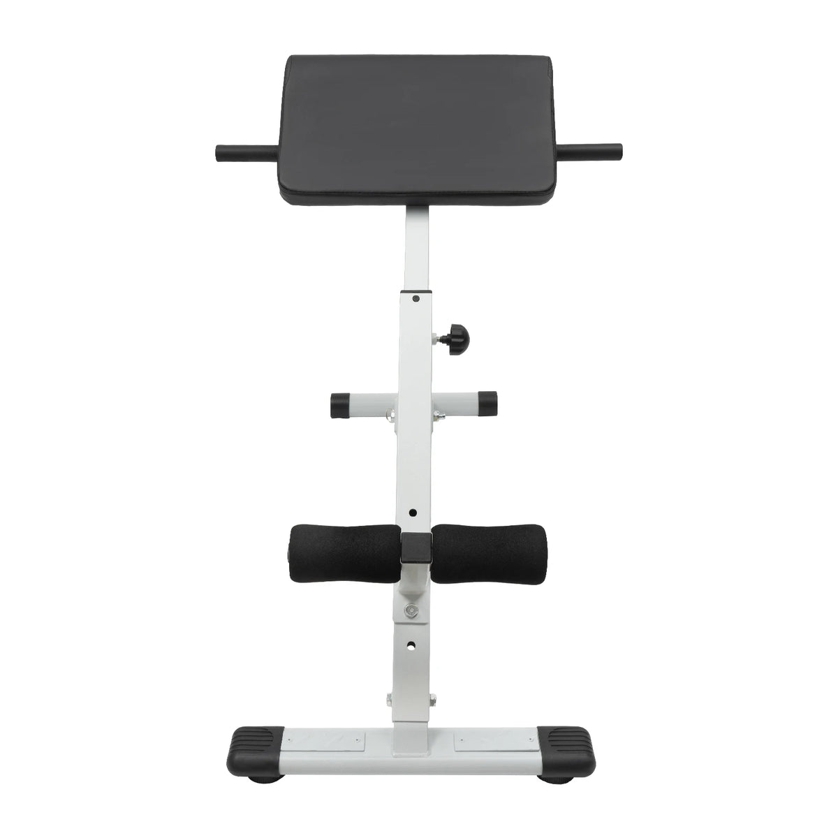 Black / White Roman Chair, Foldable Dumbbell Stool Fitness, Training Bench, 5-Position Adjustable, Steel 330lbs Load, PU Ab Pad, Foam Leg Support, Powder-Coated, Easy Assembly, Anti-Slip Feet, Core Back Ab Exercise, Home Gym