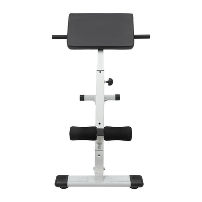 Black / White Roman Chair, Foldable Dumbbell Stool Fitness, Training Bench, 5-Position Adjustable, Steel 330lbs Load, PU Ab Pad, Foam Leg Support, Powder-Coated, Easy Assembly, Anti-Slip Feet, Core Back Ab Exercise, Home Gym