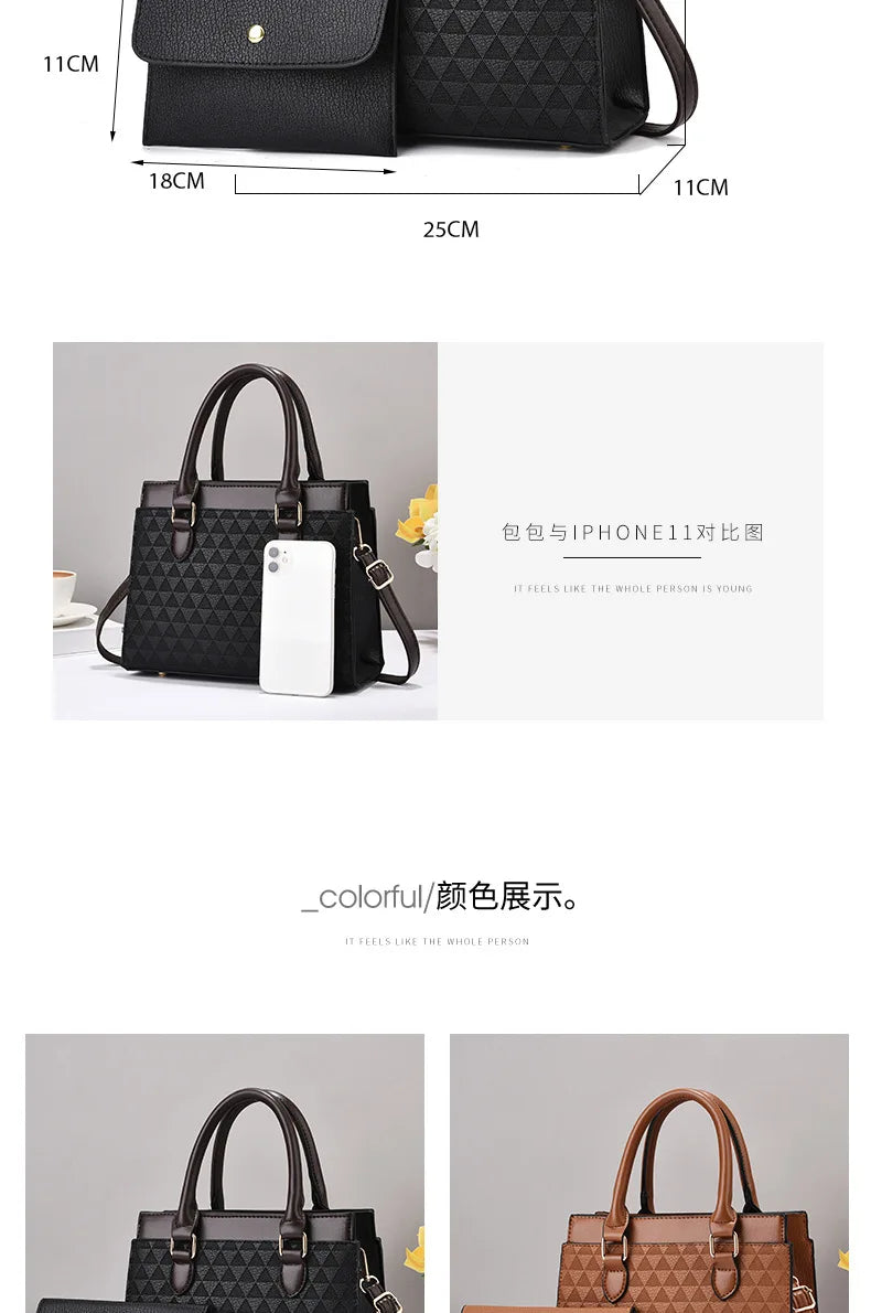 Elegant Women Shoulder Bag PU Leather Ladies Messenger Bag Fashion Single Totes Bag Korean Luxury Lady Handbags Bolsa Feminina