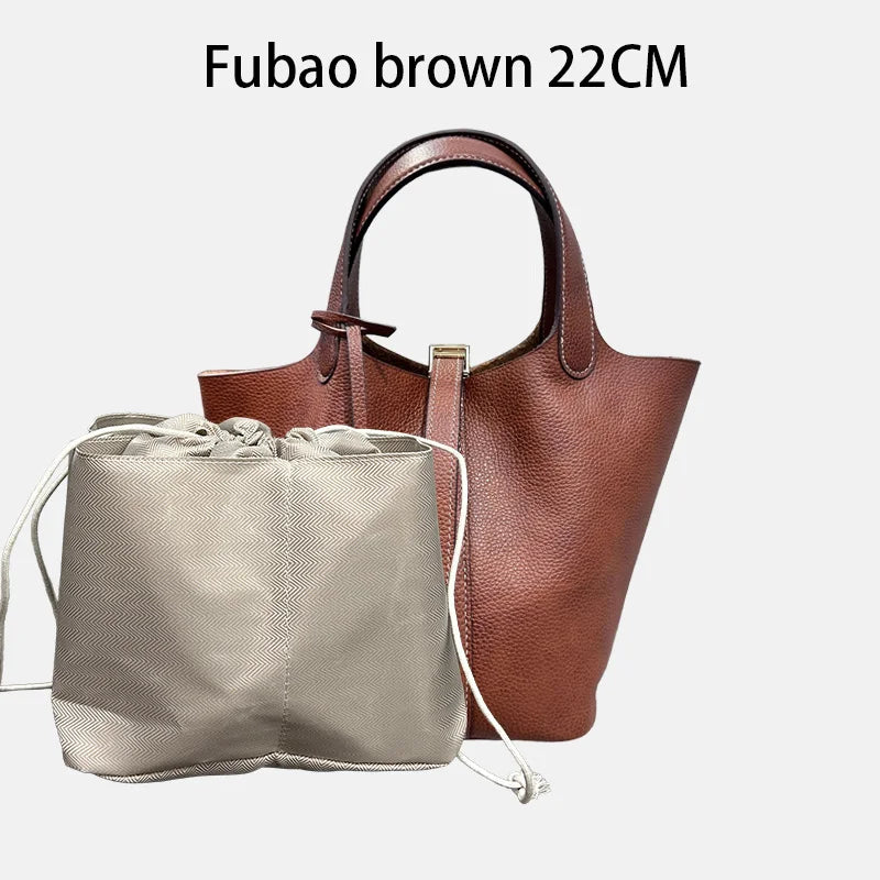 Women Bags Handbags Bucket Bag 18/22 Big Small Fashion Tote Bag Genuine Leather Luxury Quality Designers Lady Hand Bags