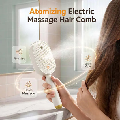 Hair Care Spray Massage Comb Vibration Scalp Massage Hairbrush Head Massager Hair Sprayer Atomizing Brush Hair Oil Applicator