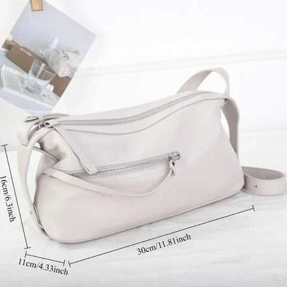 High Quality 2025 Luxury Cowhide Real Leather Crossbody Bowling Bag for Women - Ideal Commuter Bag & Ladies Gift