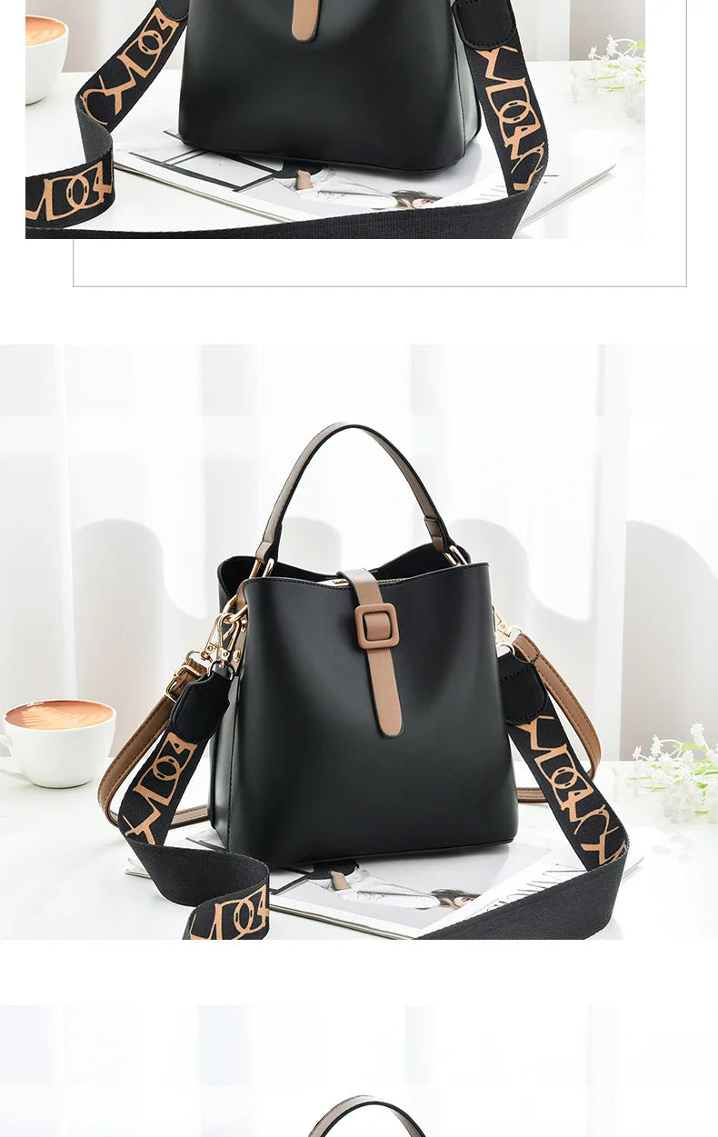 Fashionable Wide Shoulder Strap Women Handbag Classic Retro Small Square Bag Luxury Brand Designer Single Shoulder Crossbody Bag