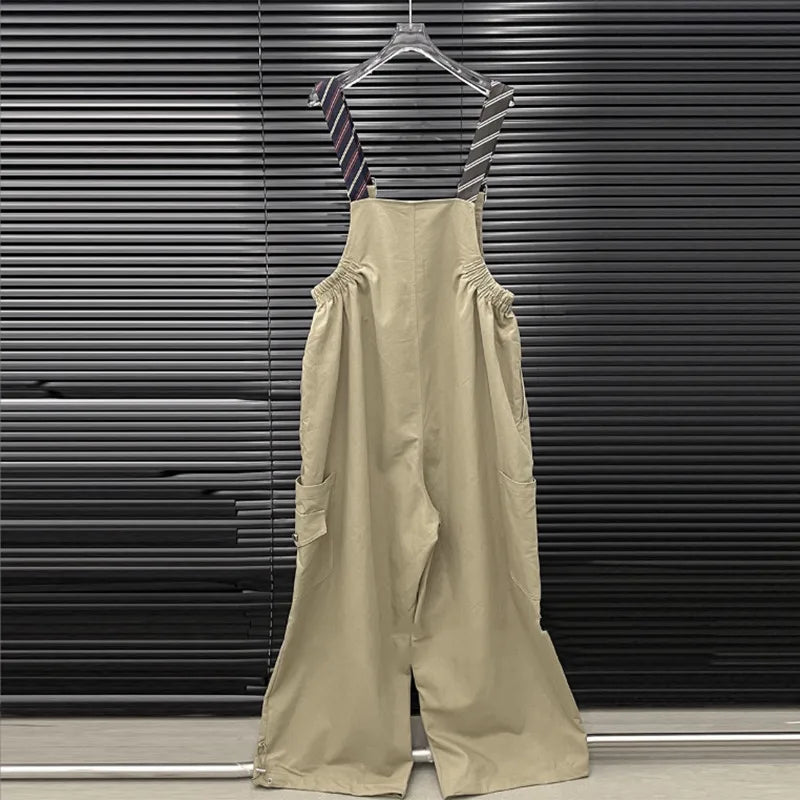 KUCLUT 2025 Autumn Fashion Tie Decorated Jumpsuits For Women Loose Style Design Wide-Leg Jumpsuit Female Trendy 1A731