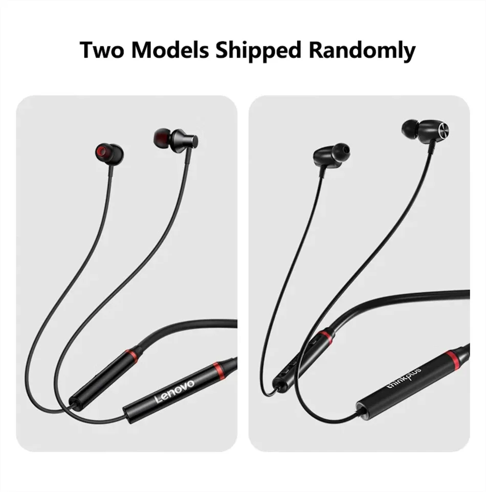 Lenovo Bluetooth Earphones HE05X Wireless Earbuds Magnetic Neckband Earphone Waterproof Sport Headset Mic Noise Cancelling
