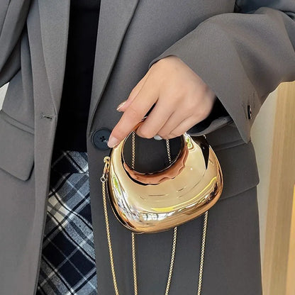 Luxury Designer Evening Clutch Clear Acrylic Women Handbags Fashion Shoulder Bag Half Moon Wedding Purses Party Tote Ladies