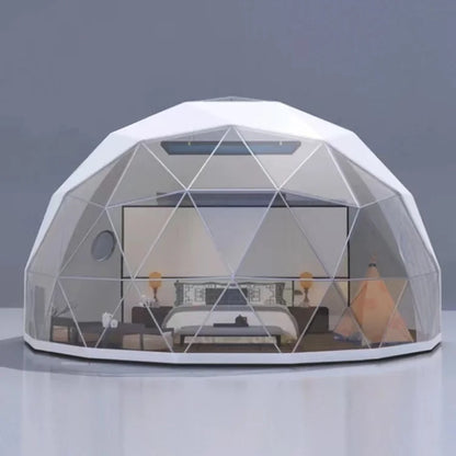 Trade Show Tent 8m Diameter Igloo Geodesic Dome Steel Structure Camping Tent Hotel Luxury Dome House Glamping Round Dome Tent