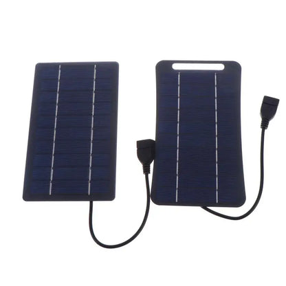 [J] 2W Solar Charger Portable W/USB-C Fast Charging For Phone Power Banks Camping Hiking Emergency Power Supply
