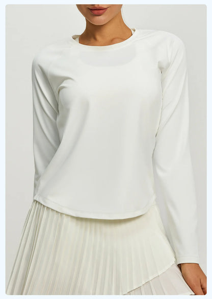 2026 Spring Summer New Women's Yoga Top Loose Mesh Breathable Sports Long Sleeve T-shirt Basic Solid Color Top Riding Clothes