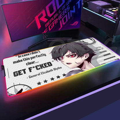 Sexy GirlLED Gaming Mousepads Large Backlight Desk Mat Non-Slip Gamer Mousepad Locking Edge RGB Mouse Pad Luminous Mouse Mat