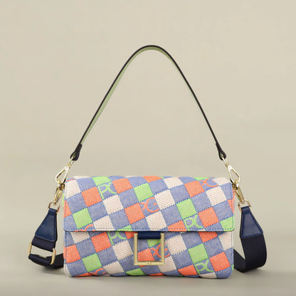PATSY PG GARIS 2026 Women's Latin American Style Shoulder Bag New Cowboy Splicing Design All-season Suitable Crossbody Bag