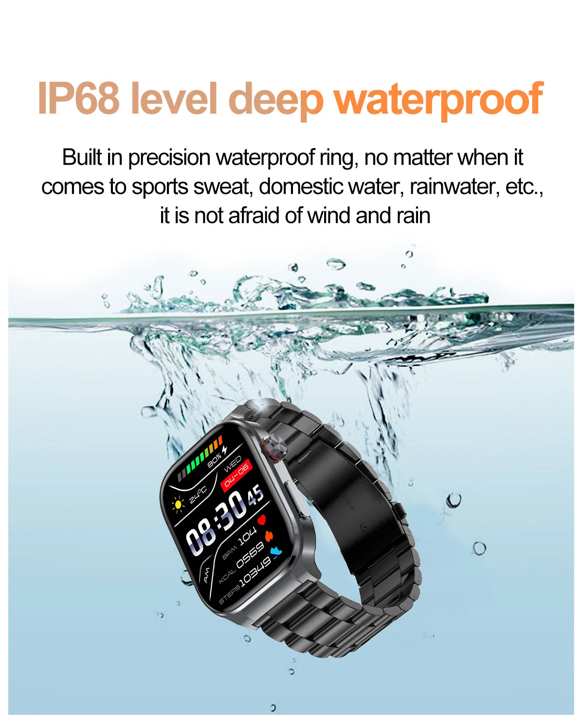 AMOLED Smart Watch ET588 Bluetooth Calling Sports Fitness Tracker Wristwatch ECG Health Monitoring SOS Men Women Smartwatch