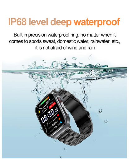 AMOLED Smart Watch ET588 Bluetooth Calling Sports Fitness Tracker Wristwatch ECG Health Monitoring SOS Men Women Smartwatch