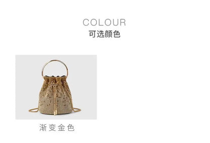 Diamond Bucket Bag for Women  Rhinestones Bling Shoulder Bags FashionTote Handbag Luxury Design Purse Crossbody Bag