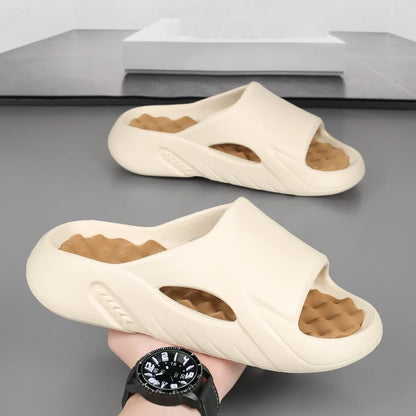 Men Massage Slippers Indoor Outdoor Sandals Beach Casual Shoes Comfortable Soft Slides Flip-flops Men's Sandals Big Size 46 47